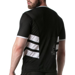 LEADER T-shirt en mesh LOADED Noir-Blanc